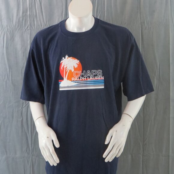 Vintage Graphic T-shirt - Chaps Ralf Lauren Island Graphic - Men's Extra-Large - Picture 3 of 8